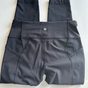 Lululemon athletica leggings black with mesh size 10